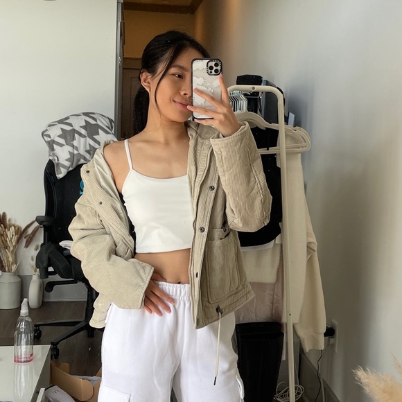 NWT Noize Oat Miriam Short Quilted Jacket